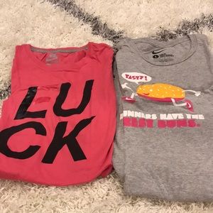 Two Large Nike t shirts